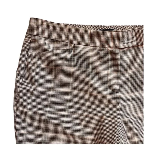 Talbots Signature Flare Wool Window Pane Plaid Wide Leg Trousers - Picture 3 of 14